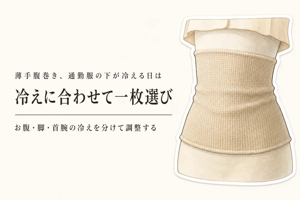 薄手腹巻きと冷房対策インナーの重ね着｜春の新生活、通勤服の下で暑くしない選び方